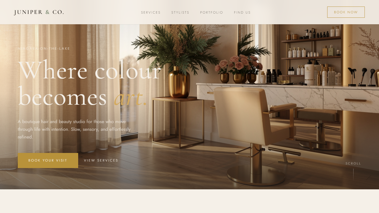 Juniper & Co. Salon website