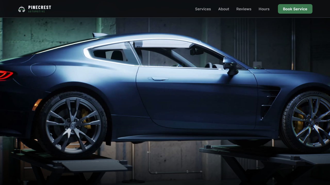 Pinecrest Automotive website