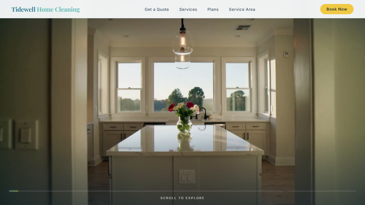 Tidewell Home Cleaning website